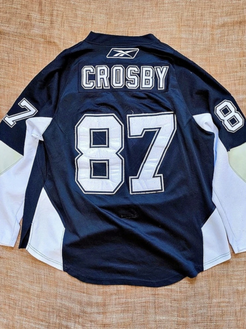 Sidney Crosby Reebok CCM Center Ice 87 Authentic Hockey Jersey Sz50 NHL Distresd